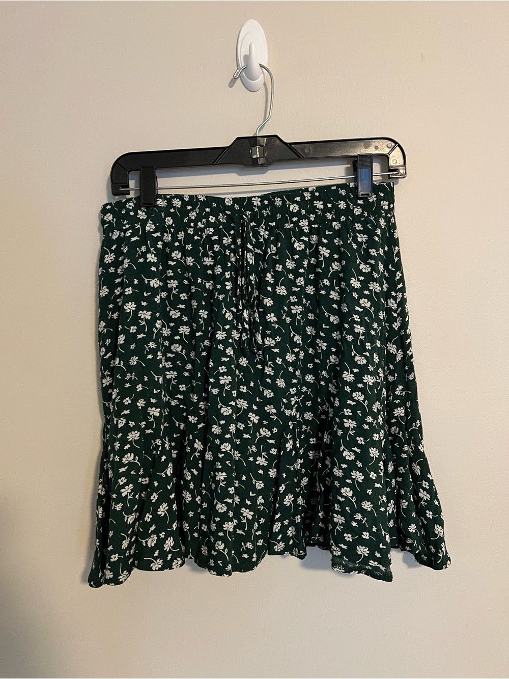 Princess Polly Dark Green Floral Tiered Skirt